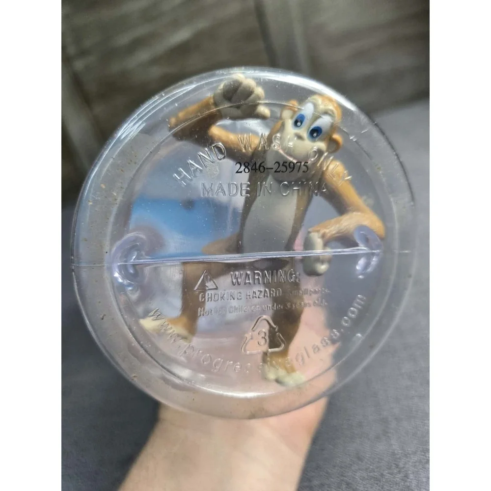 Rainforest Cafe Monkey Character Cup w Matching Figure Vintage No Straw